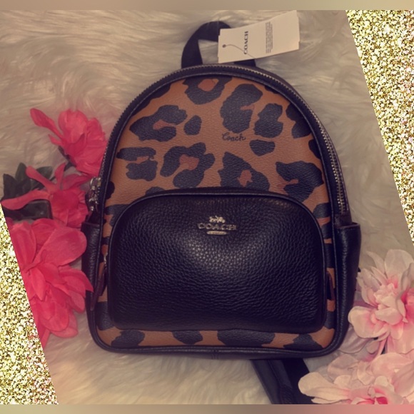 Coach Leopard Print Mini Backpack Purse - Picture 5 of 7